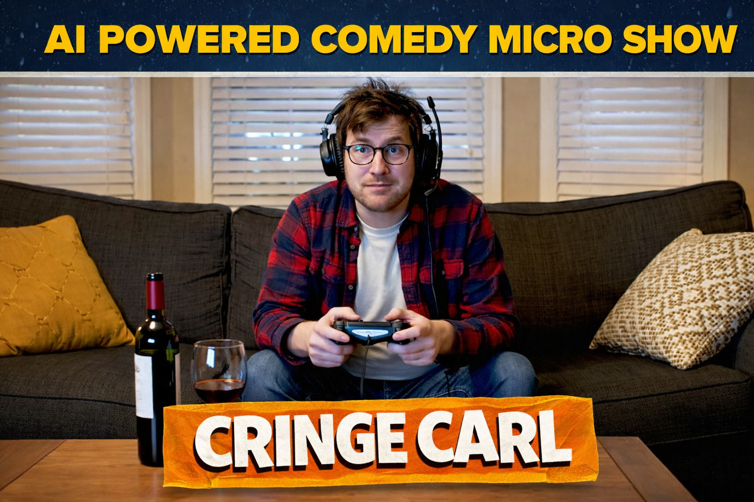 Cringe Carl comedy character in an awkward social situation